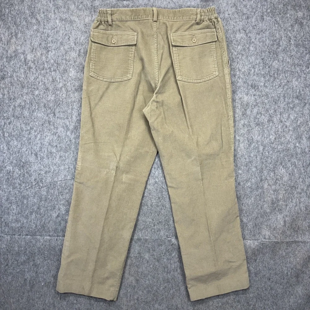 Vintage LL Bean Pathfinder‎ Corduroy Pants Men's 34 x 29 Tan Preppy Academia